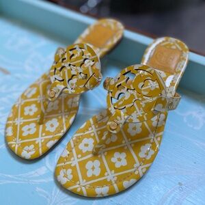 Tory Burch Miller Yellow Sandals☀️